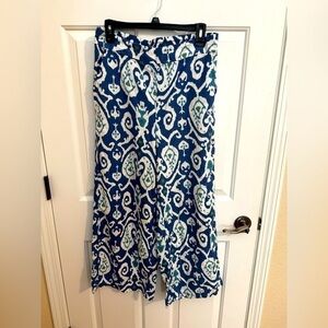 Christian Serrano linen palazzo pants with pockets, size Large